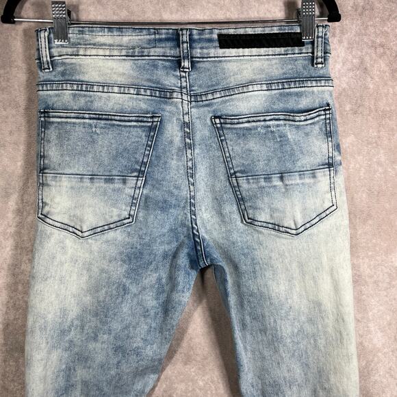 Rockstar Original Ultra Slim Jeans Mens 30 Blue Acid Wash Denim‎ Distressed Rock - Picture 5 of 13